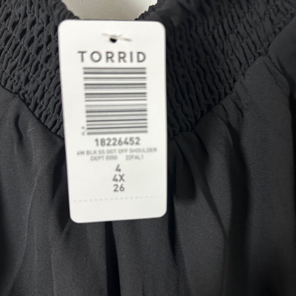 NWT Torrid Black Gauze and Chiffon Baby Doll Tie Top SZ 4 (26) - Picture 6 of 9